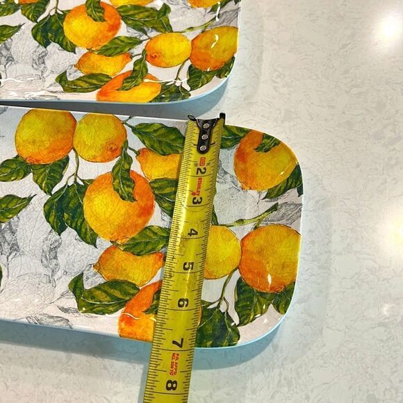 NICOLE MILLER MELAMINE LEMON PLATTER TRAY. New. 15”l X 7”h - Picture 5 of 5